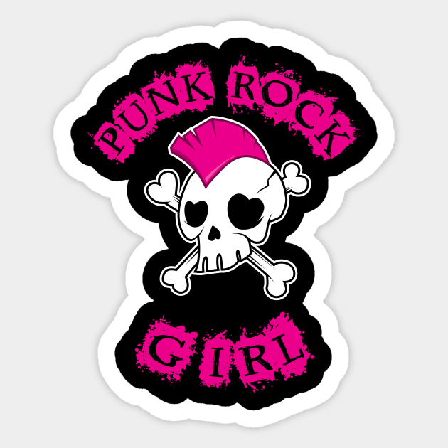 Punk Rock Girl Sticker by dumbshirts